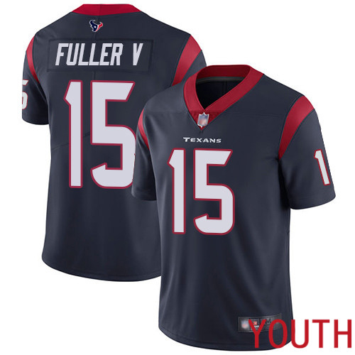 Houston Texans Limited Navy Blue Youth Will Fuller V Home Jersey NFL Football #15 Vapor Untouchable